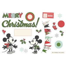 Simple Stories Simple Page Pieces - Say Cheese Classic Mouse CHRISTMAS (19 pieces)
